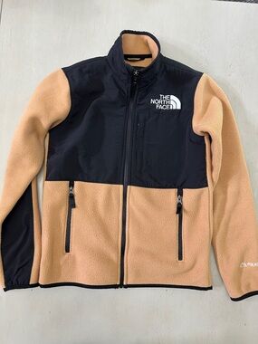 The North Face Tan and Black Polartec Fleece Jacket